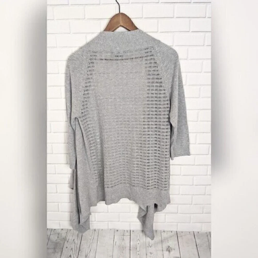 Allen B. By Allen Schwartz Grey Fly-Away Knit cardigan Women's‎ Medium